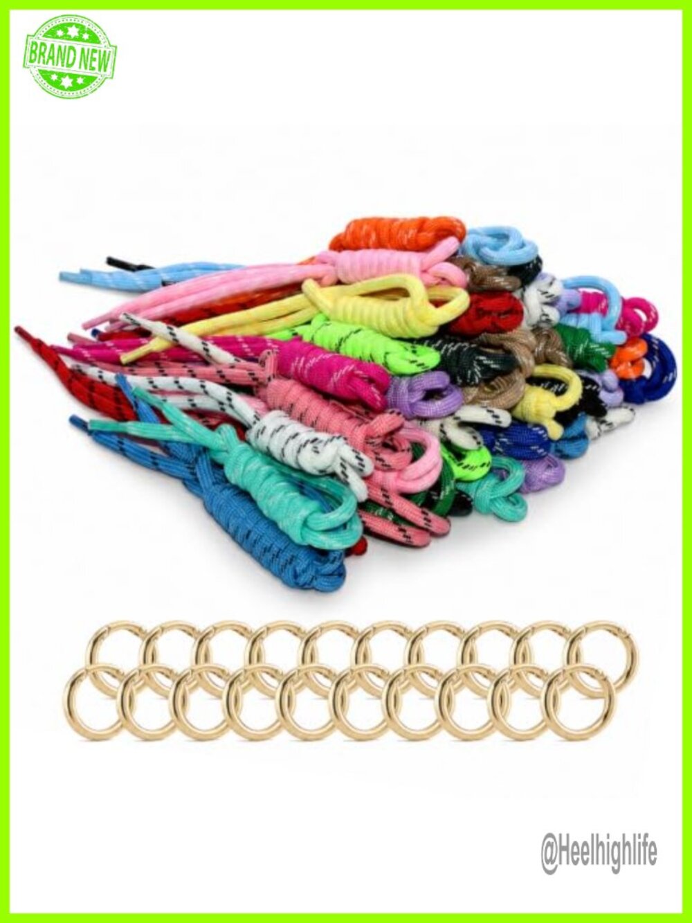 Paracord Keychains 40 Pack Braided Rope Key Rings Bag Charms DIY